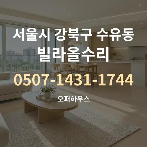 서울시 강북구 수유동 빌라올수리 대표 안내 그래픽