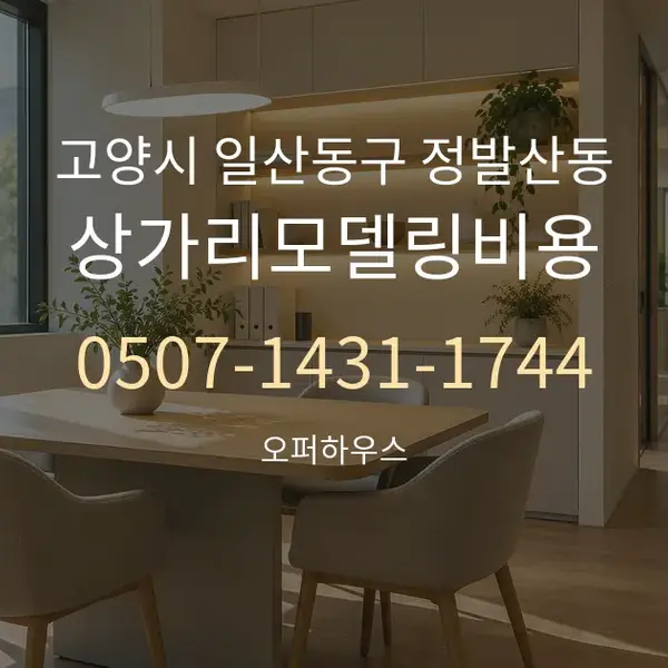 고양시 일산동구 정발산동 상가리모델링비용 대표 안내 그래픽