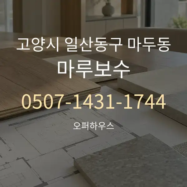 고양시 일산동구 마두동 마루보수 대표 안내 그래픽