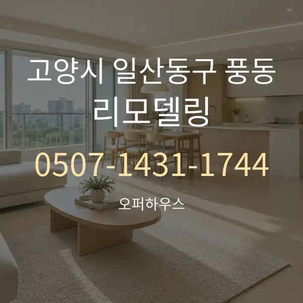 고양시 일산동구 풍동 리모델링 대표 안내 그래픽