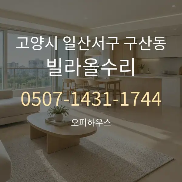 고양시 일산서구 구산동 빌라올수리 대표 안내 그래픽