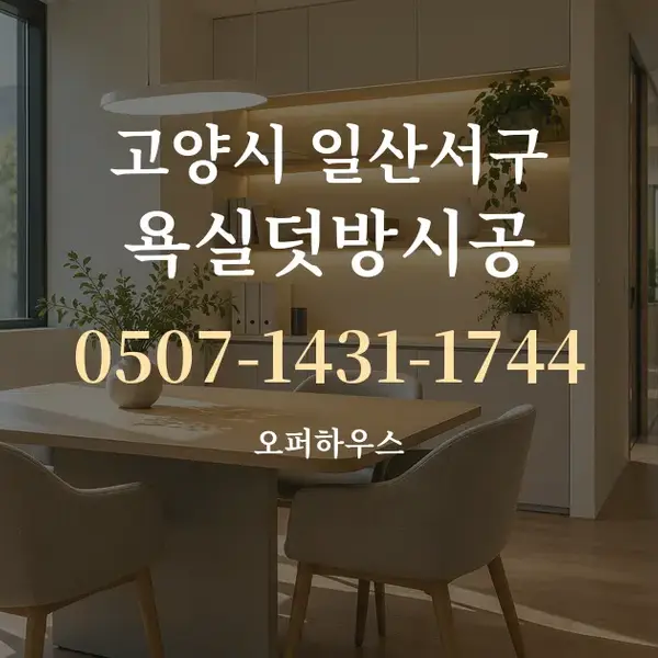 고양시 일산서구 욕실덧방시공 대표 안내 그래픽