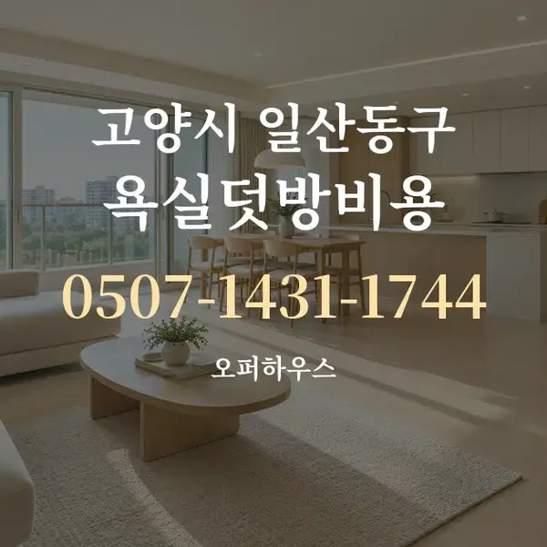 고양시 일산동구 욕실덧방비용 대표 안내 그래픽
