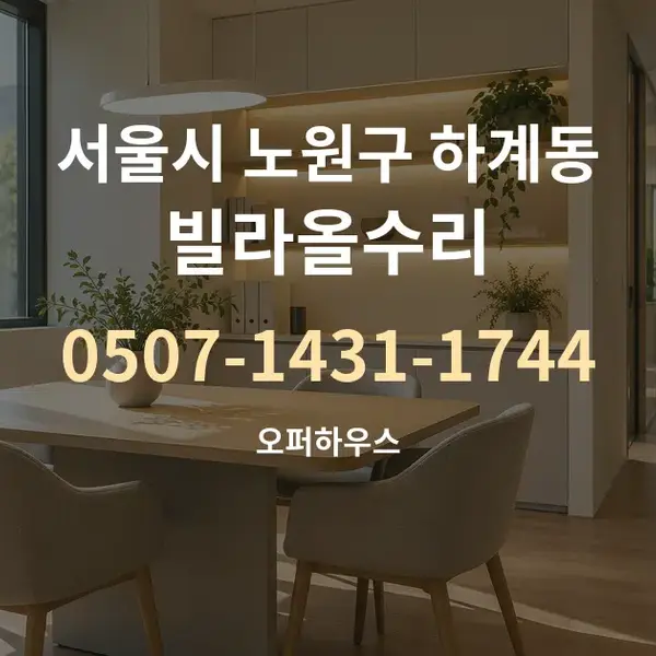 서울시 노원구 하계동 빌라올수리 대표 안내 그래픽