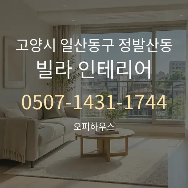 고양시 일산동구 정발산동 빌라 인테리어 대표 안내 그래픽