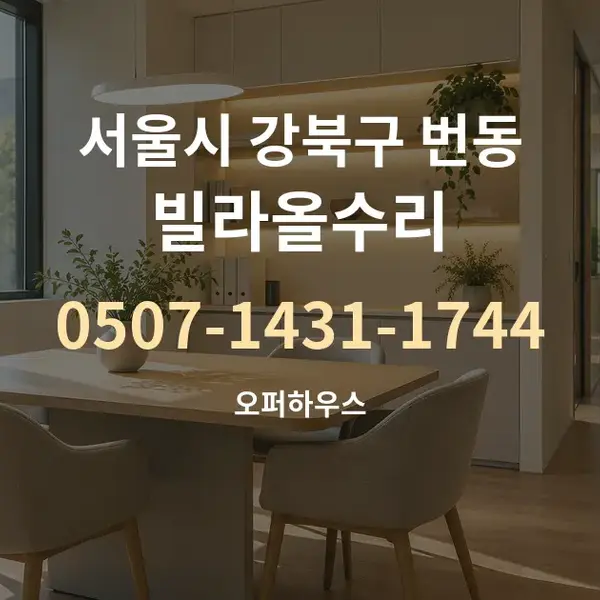 서울시 강북구 번동 빌라올수리 대표 안내 그래픽
