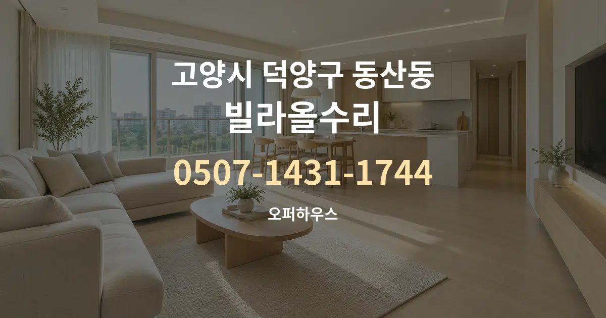 고양시 덕양구 동산동 빌라올수리 대표 안내 그래픽