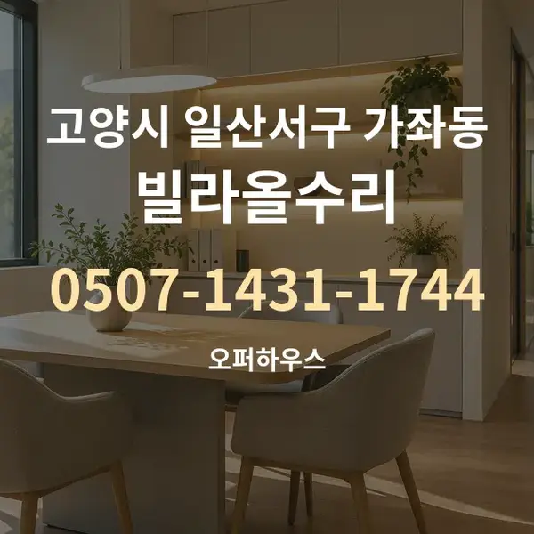 고양시 일산서구 가좌동 빌라올수리 대표 안내 그래픽