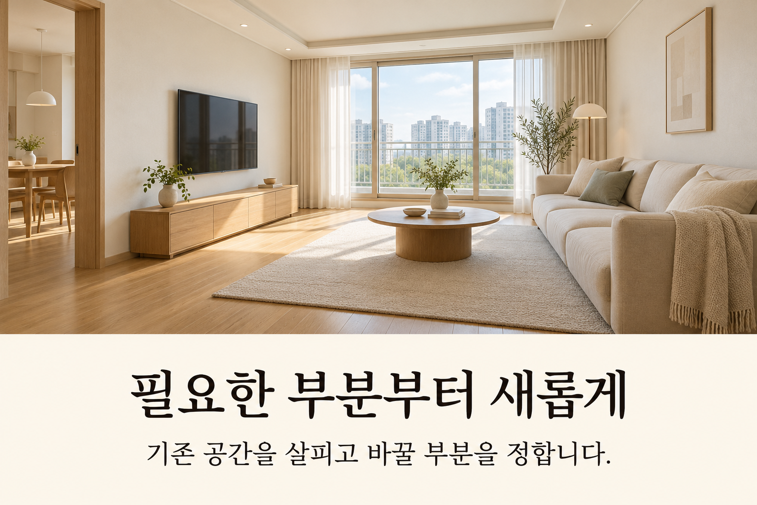 부분 인테리어 — 필요한 부분부터 새롭게