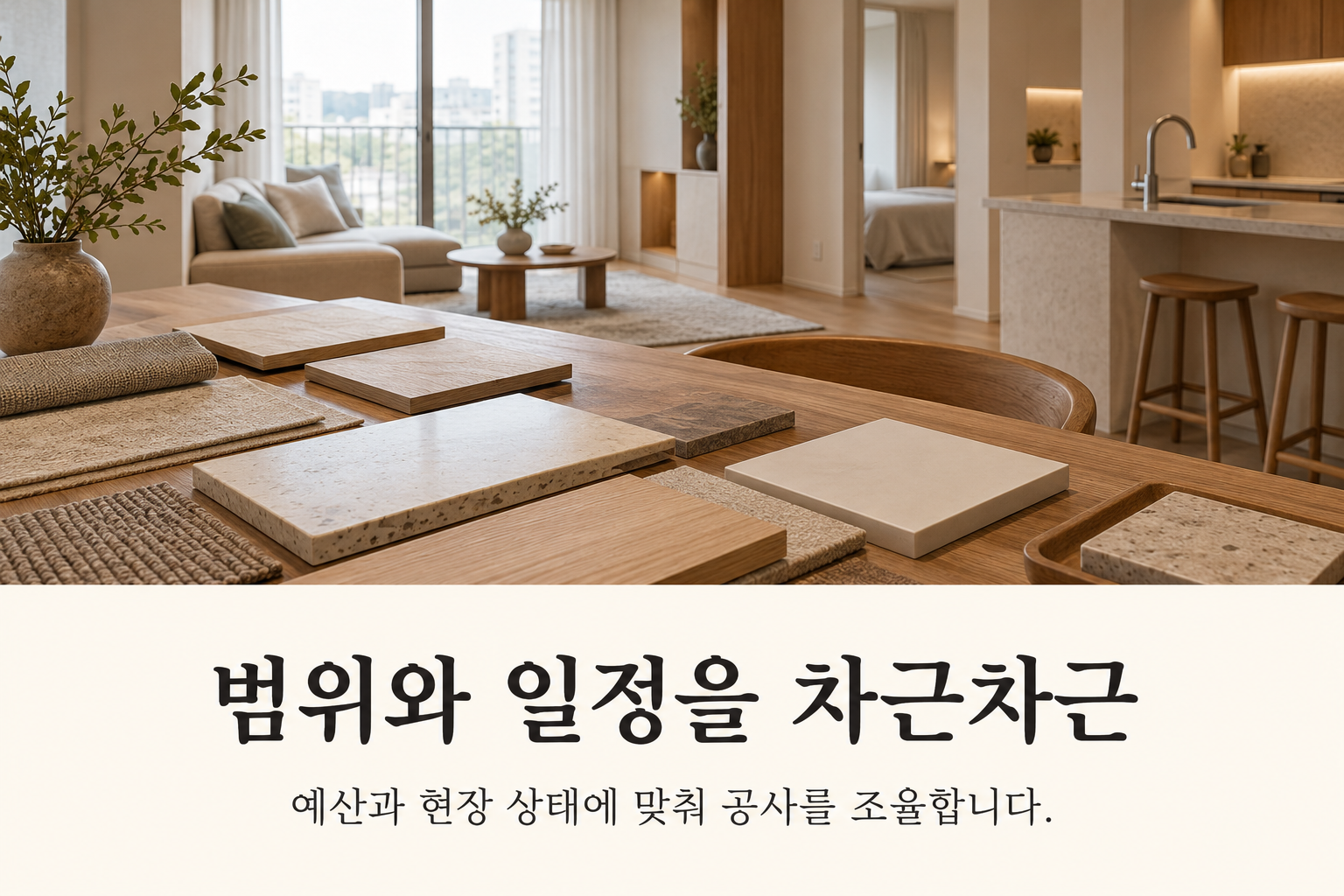부분 인테리어 — 범위와 일정을 차근차근