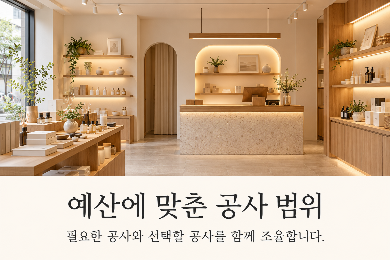 상가 인테리어 — 예산에 맞춘 공사 범위